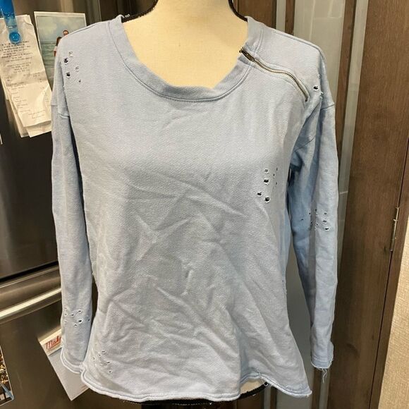 New York Laundry Distressed Sweat Shirt - Picture 1 of 4